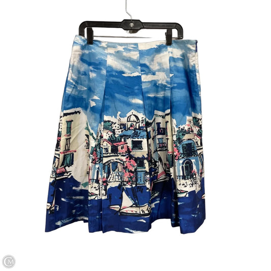 Skirt Midi By Charter Club In Blue & White, Size: 10