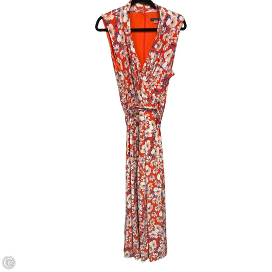 Dress Casual Maxi By Tommy Hilfiger In Blue & Orange, Size: 12