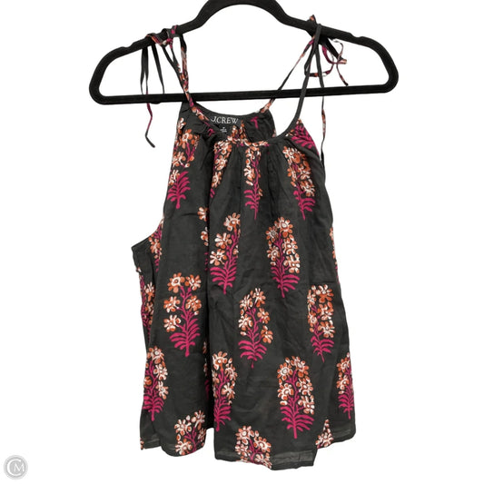 Top Sleeveless By J. Crew In Black & Orange, Size: M