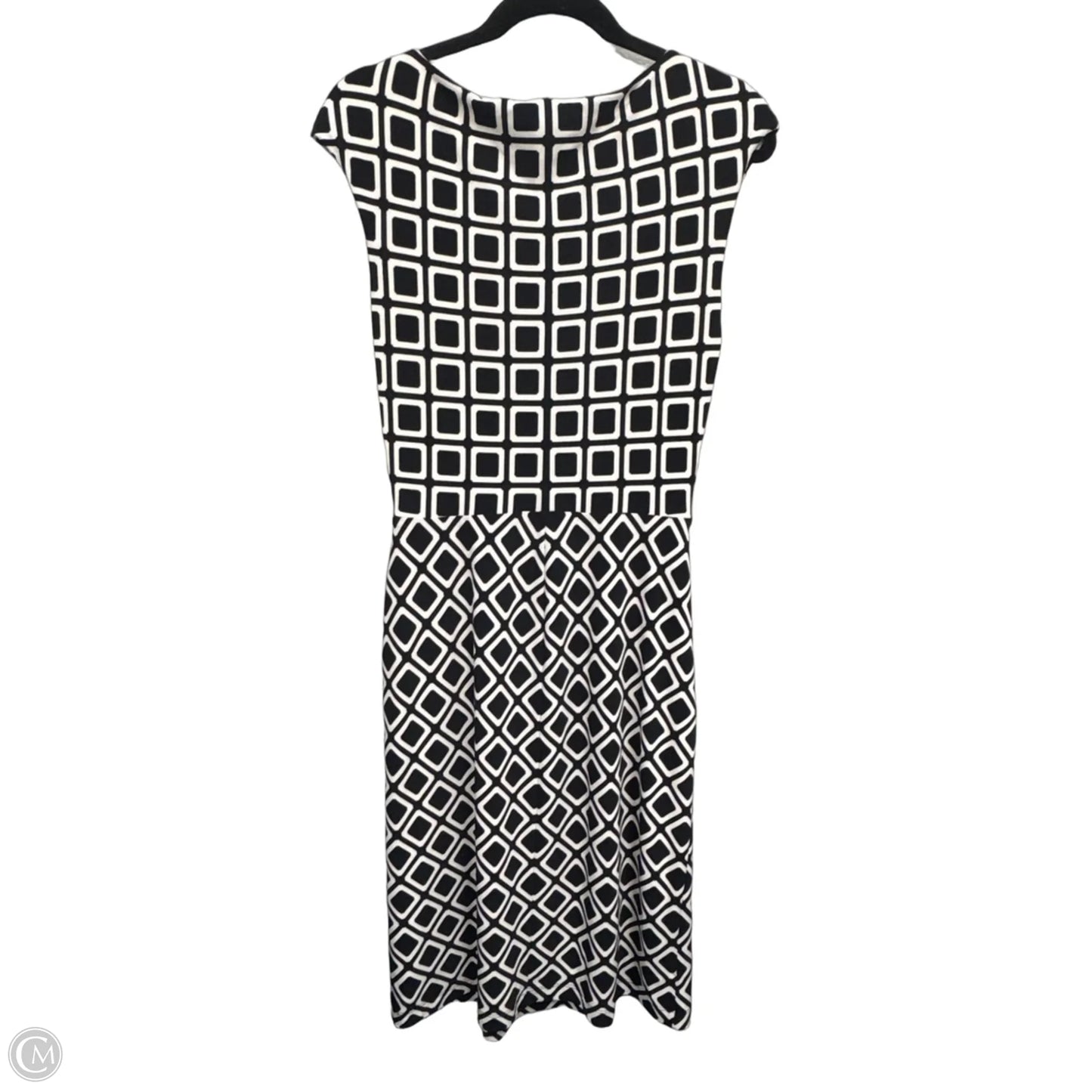 Dress Casual Midi By Lauren By Ralph Lauren In Black & White, Size: 10
