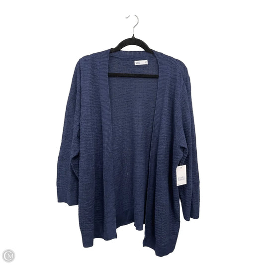 Sweater Cardigan By Croft And Barrow In Navy, Size: 1x