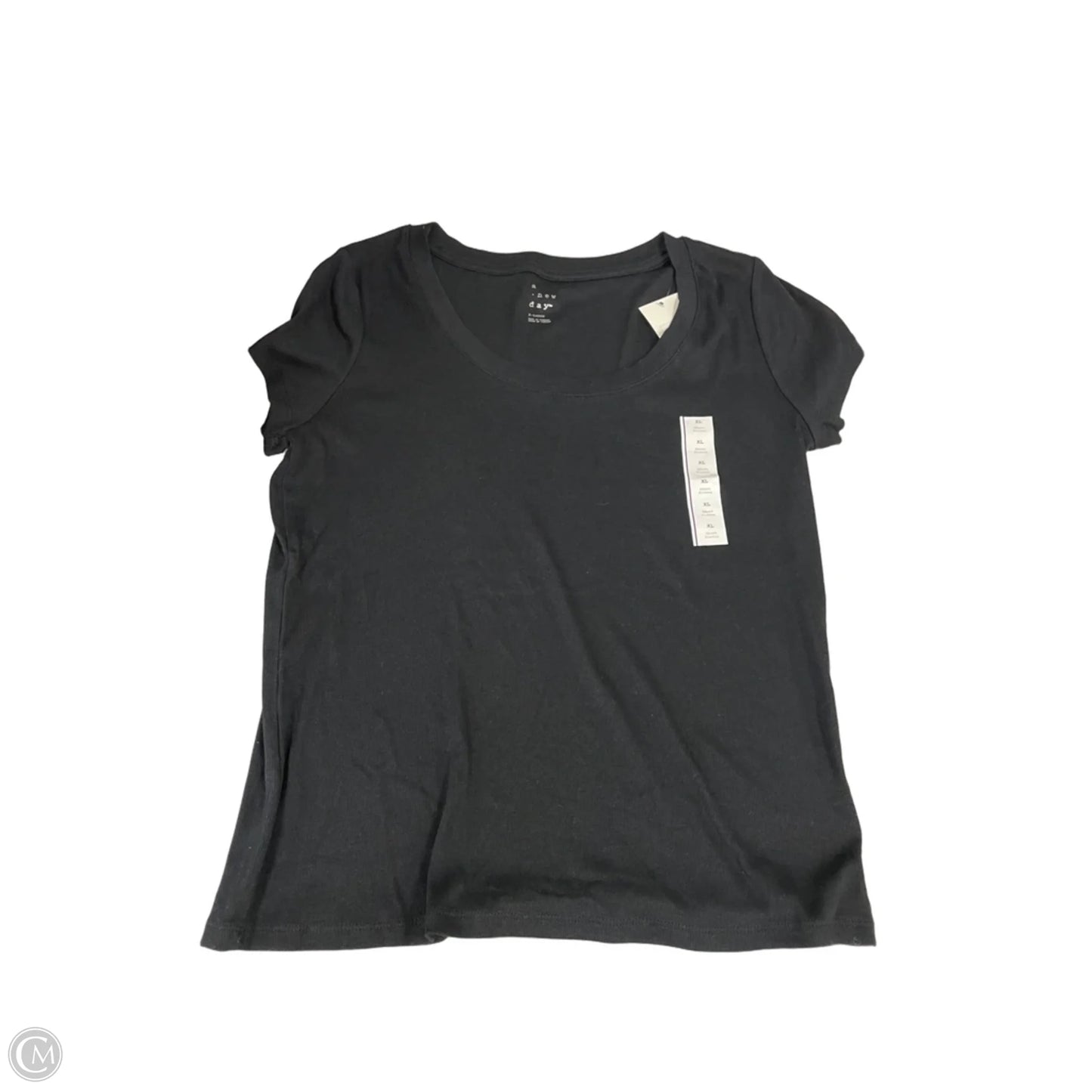 Top Short Sleeve Basic By A New Day In Black, Size: Xl