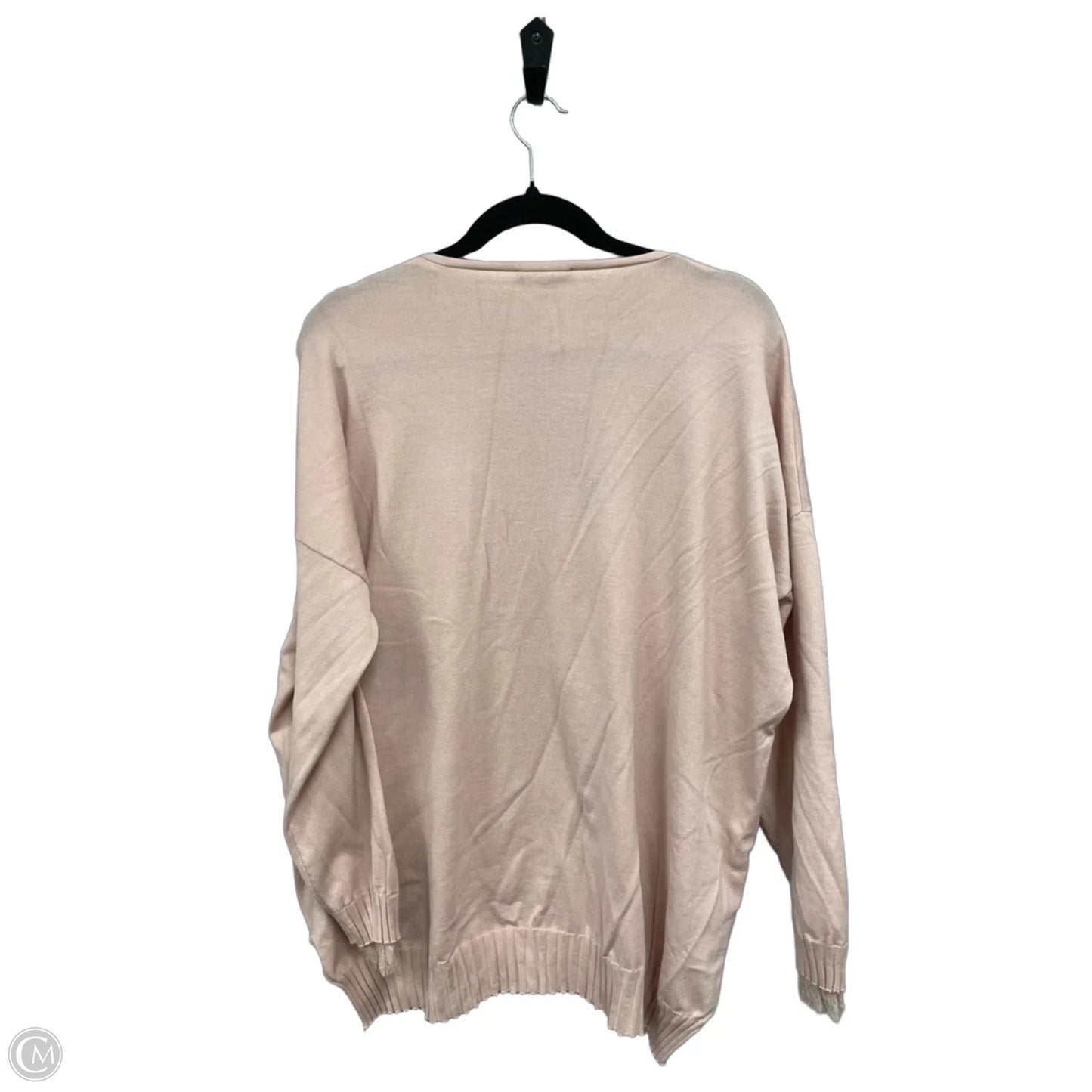 Sweater By Adrianna Papell In Peach, Size: L