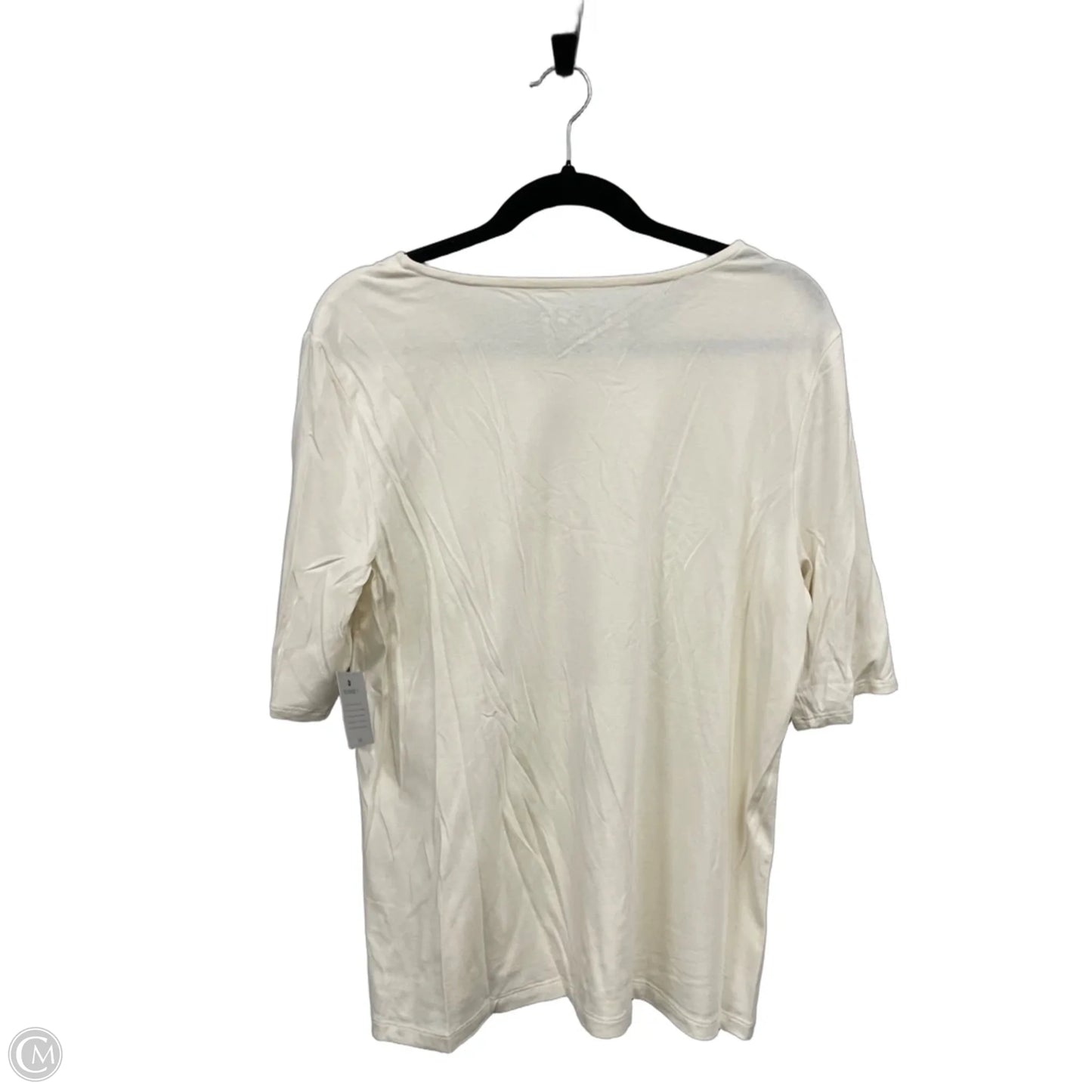 Top Short Sleeve Basic By Cupio In Cream, Size: Xl