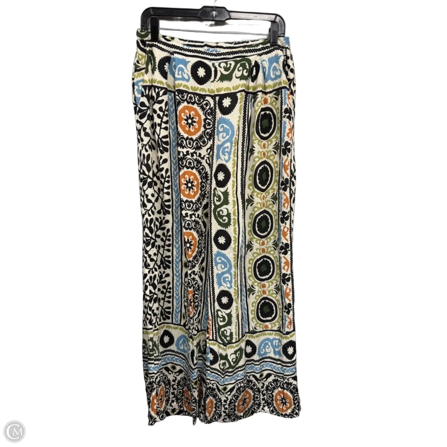 Pants Wide Leg By Clothes Mentor In Black & Cream, Size: L