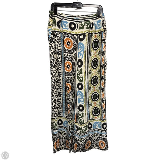 Pants Wide Leg By Clothes Mentor In Black & Cream, Size: L