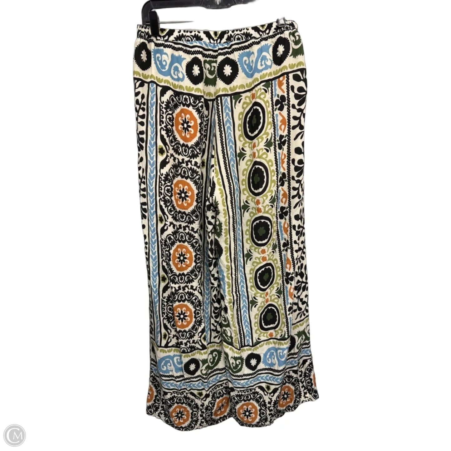 Pants Wide Leg By Clothes Mentor In Black & Cream, Size: L
