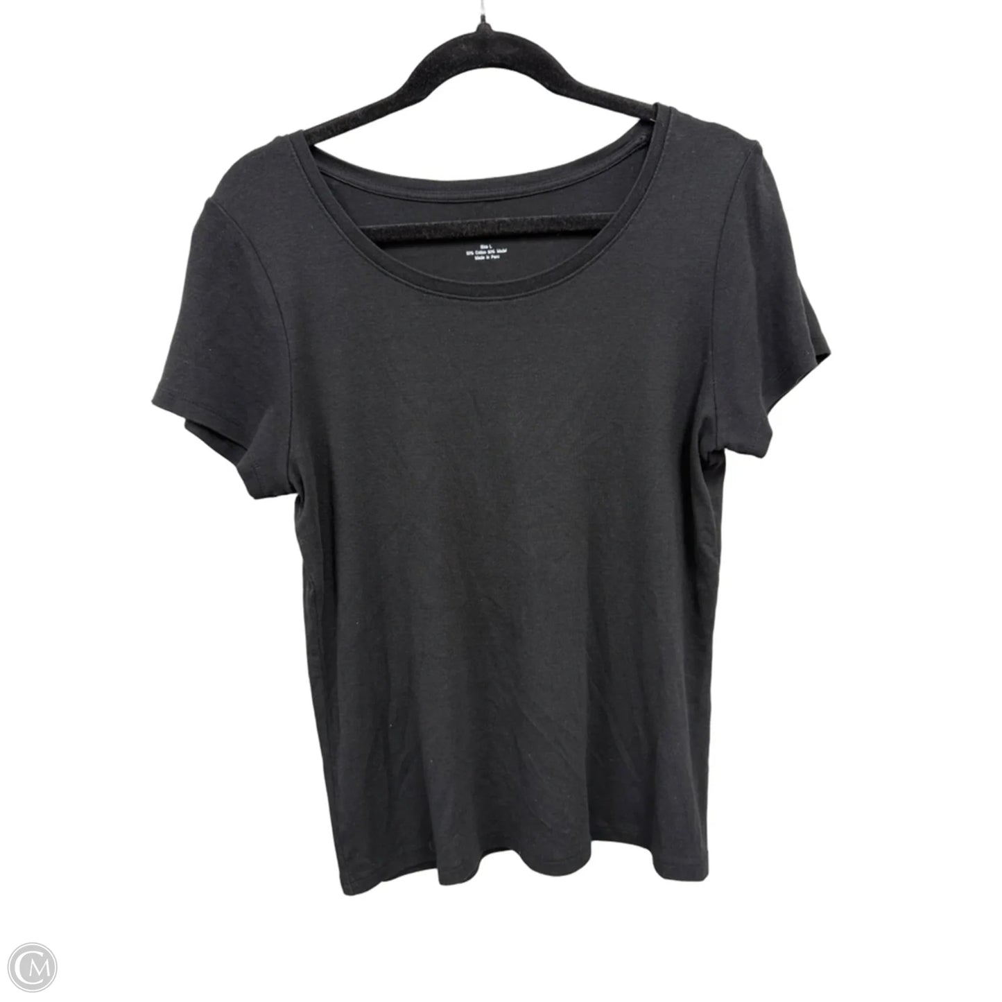 Top Short Sleeve Basic By Workshop In Black, Size: L