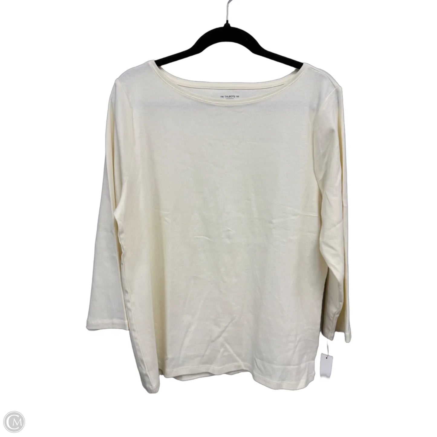 Top 3/4 Sleeve Basic By Talbots In Cream, Size: Xl