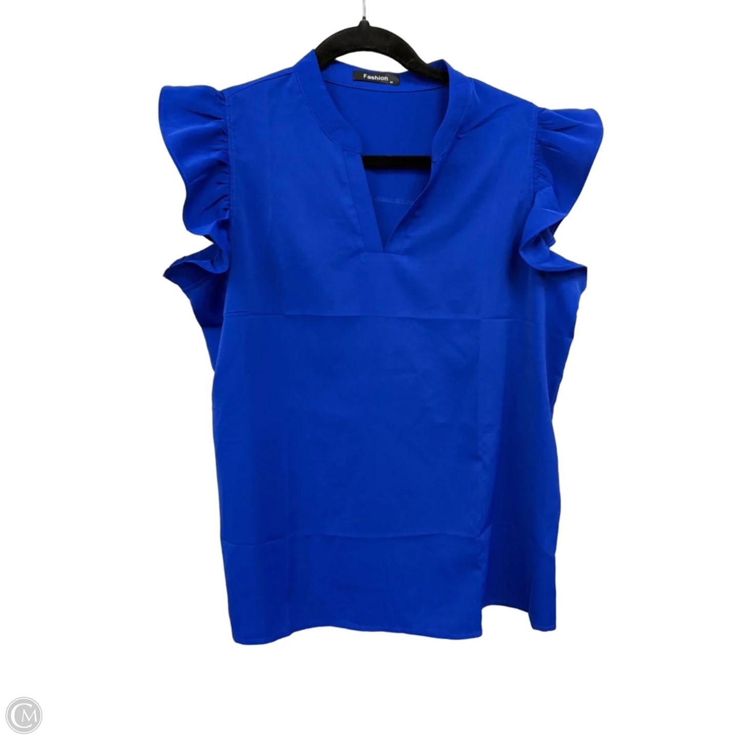Blouse Short Sleeve By Cmc In Blue, Size: M