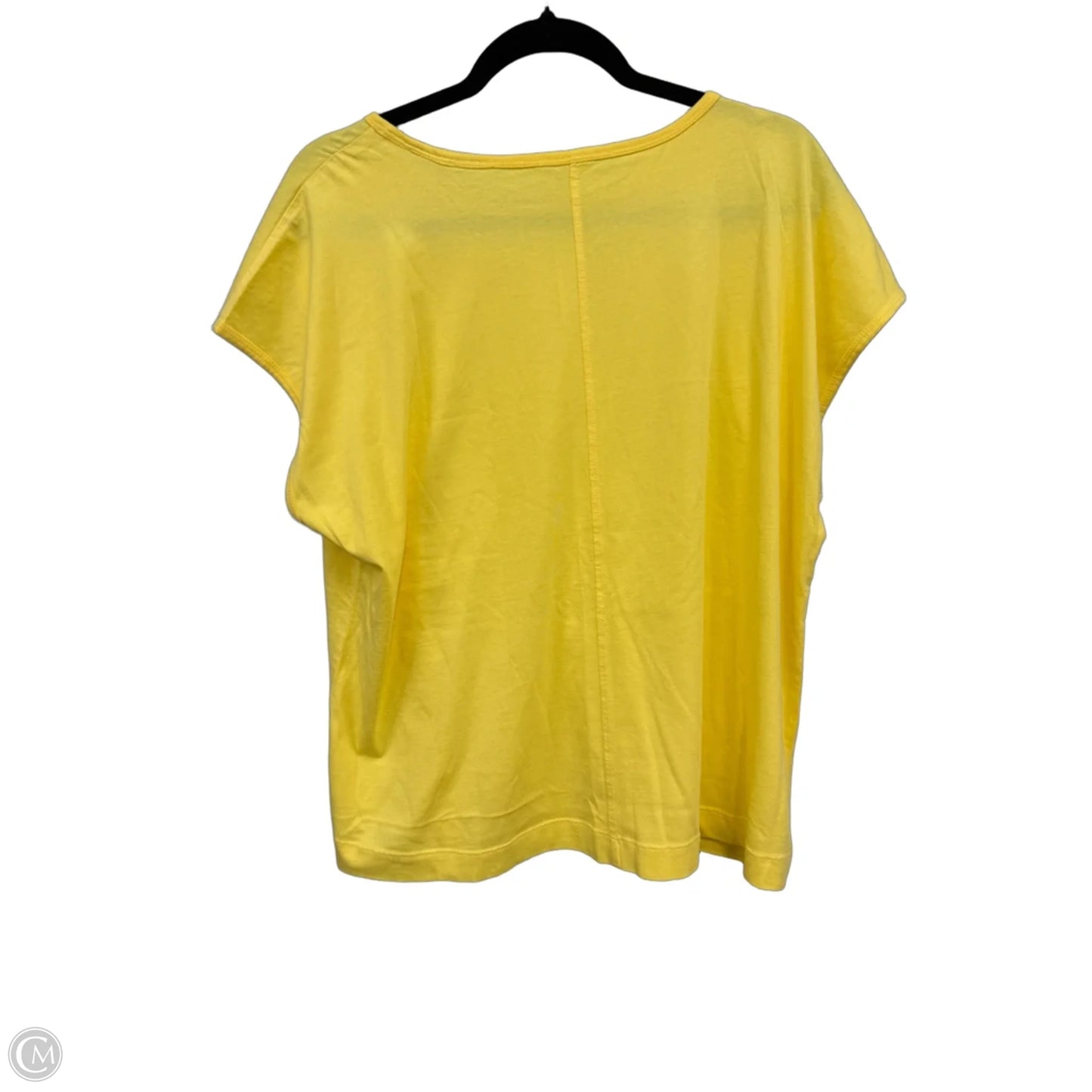 Top Short Sleeve Basic By Coldwater Creek In Yellow, Size: L