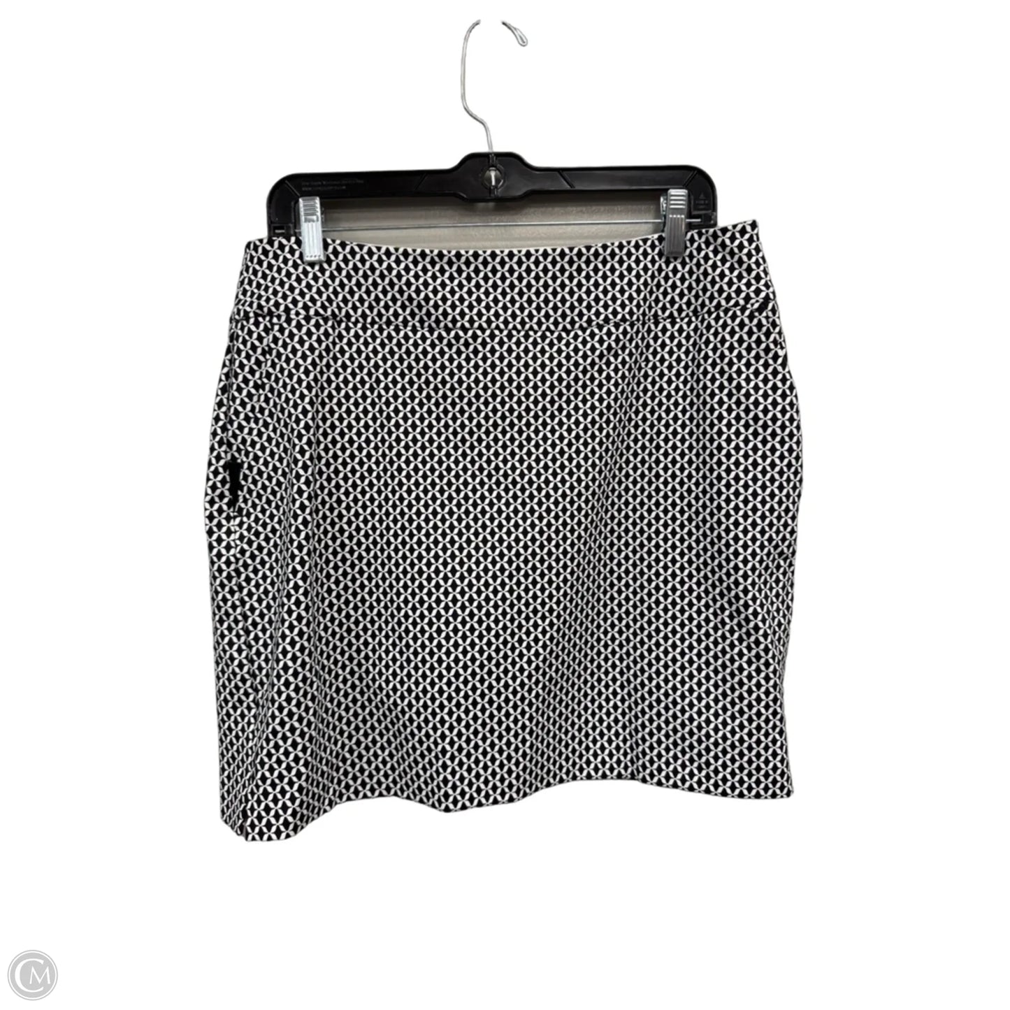 Skirt Mini & Short By Clothes Mentor In Black & White, Size: 12