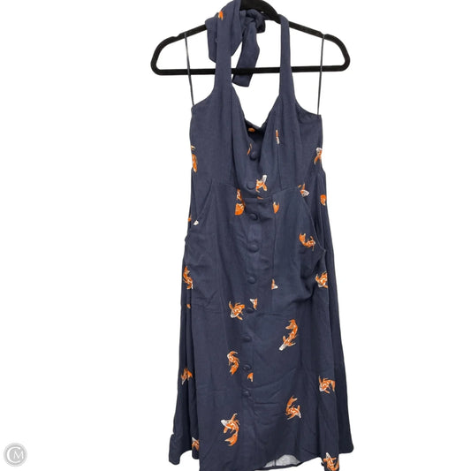 Dress Casual Midi By En Creme In Blue & Orange, Size: L