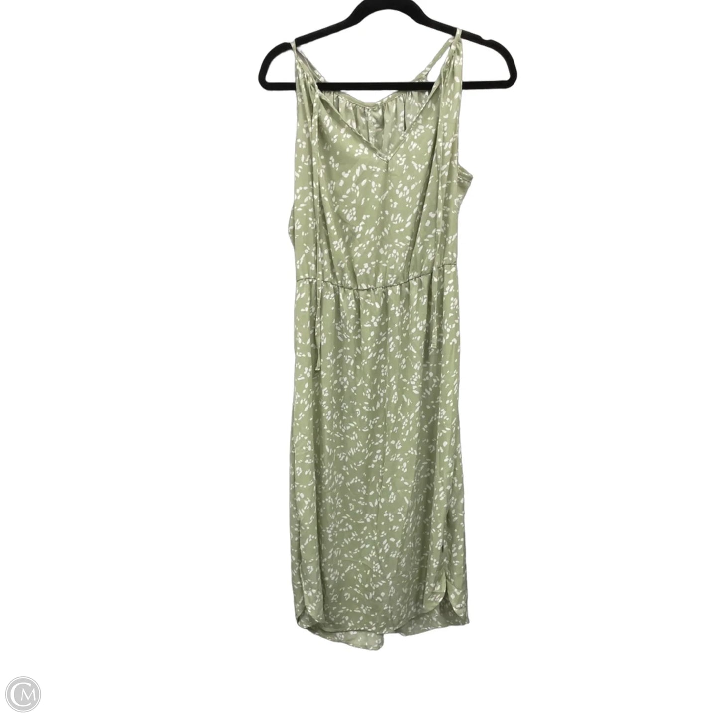 Dress Casual Midi By Shein In Green & White, Size: M