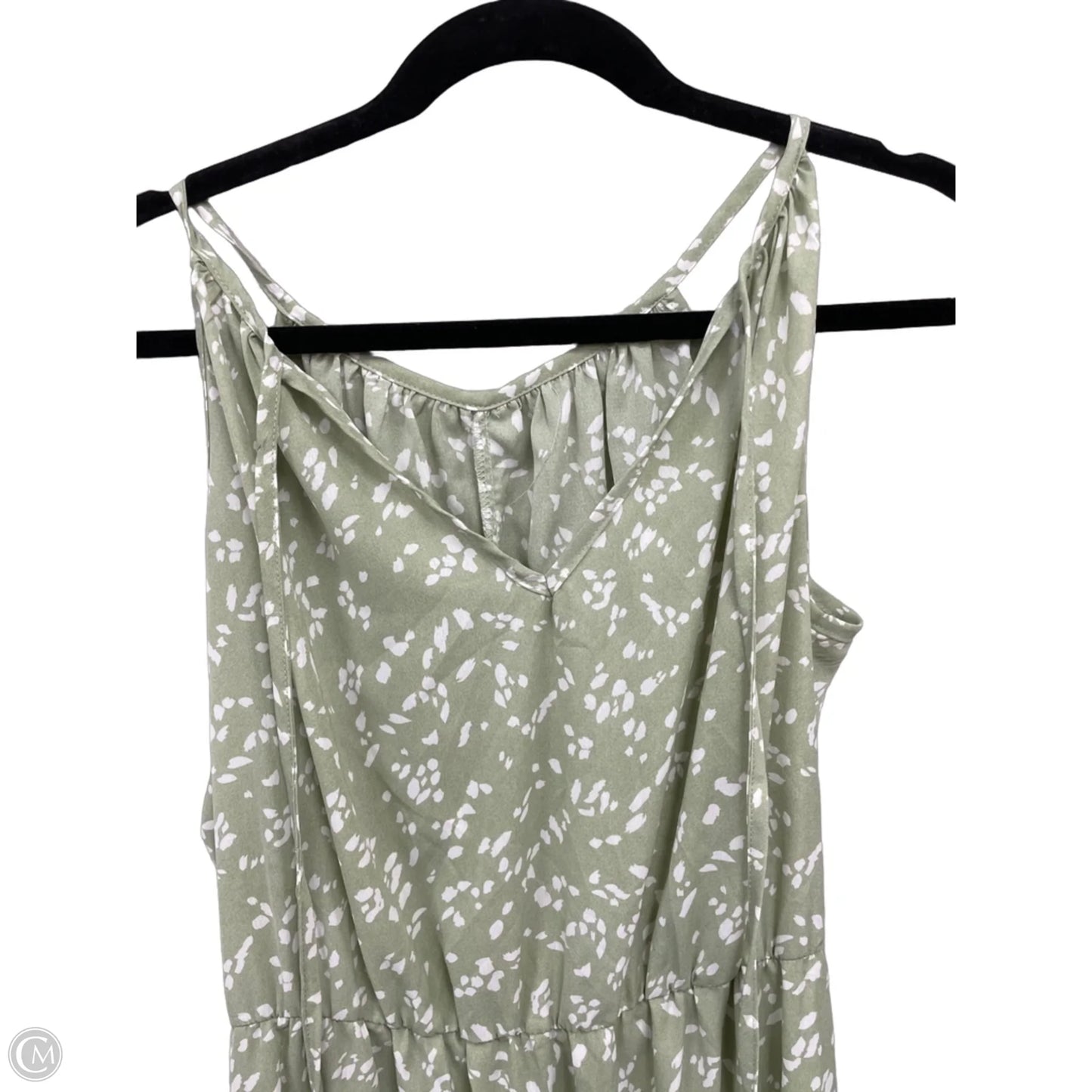 Dress Casual Midi By Shein In Green & White, Size: M