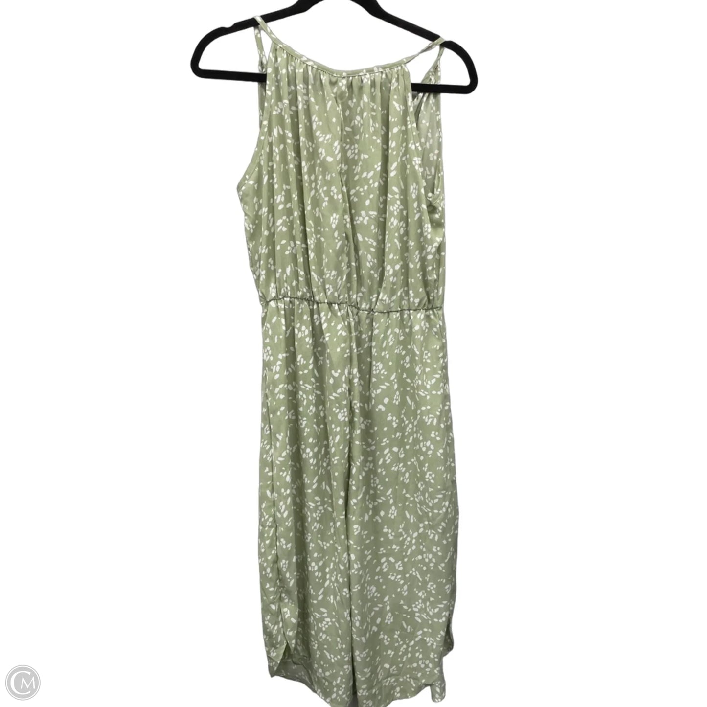 Dress Casual Midi By Shein In Green & White, Size: M