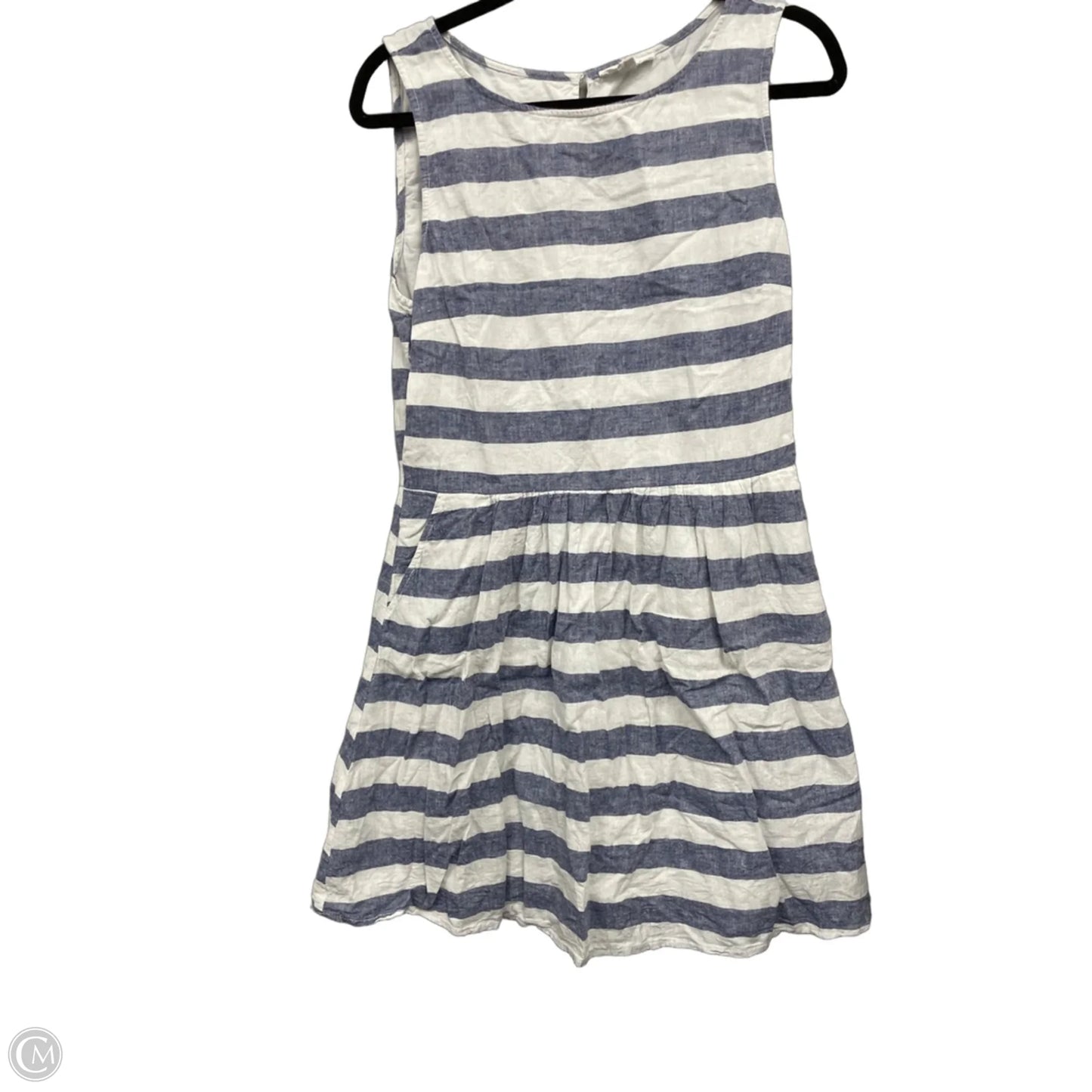 Dress Casual Short By Beachlunchlounge In Blue & White, Size: L