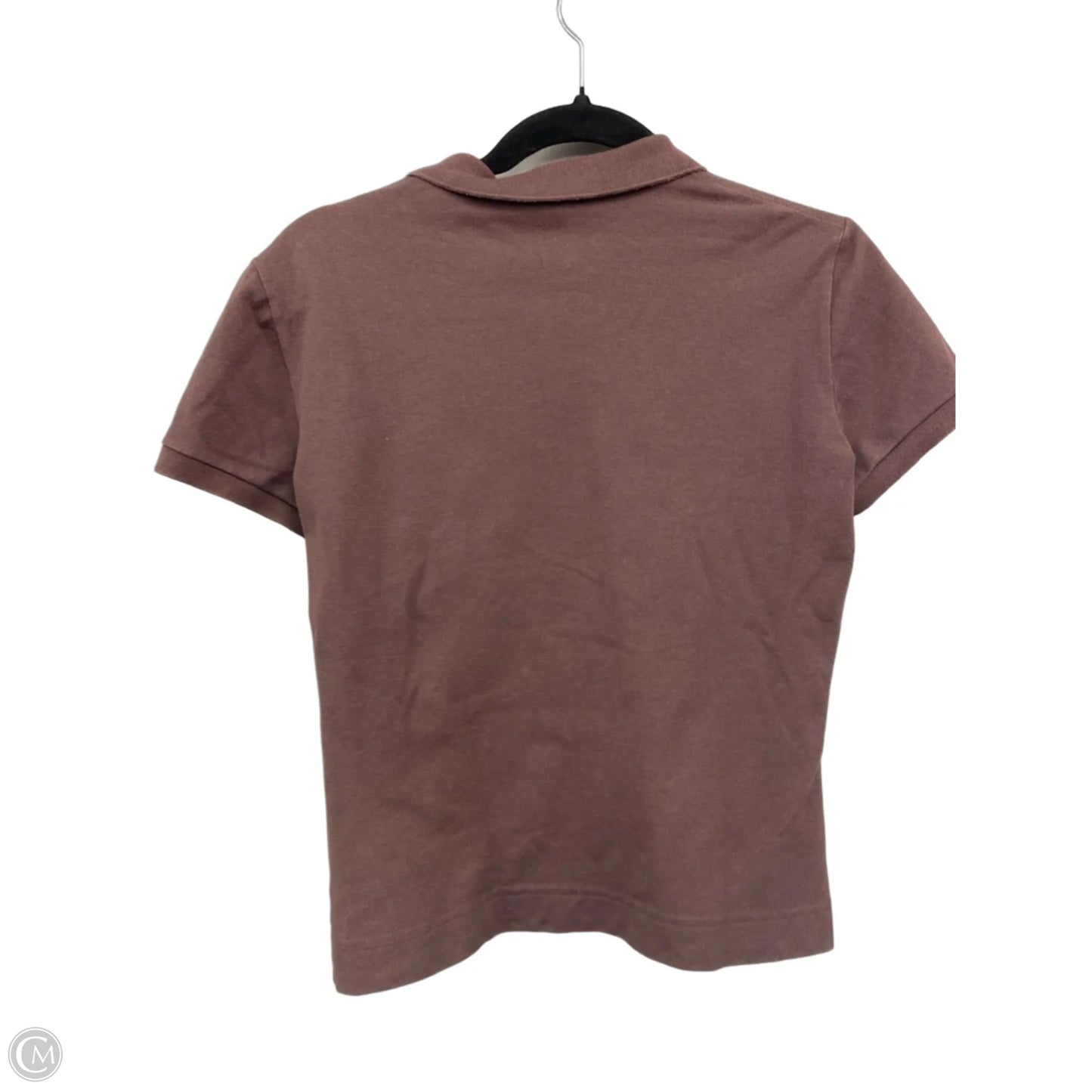 Top Short Sleeve By Lacoste In Brown, Size: M
