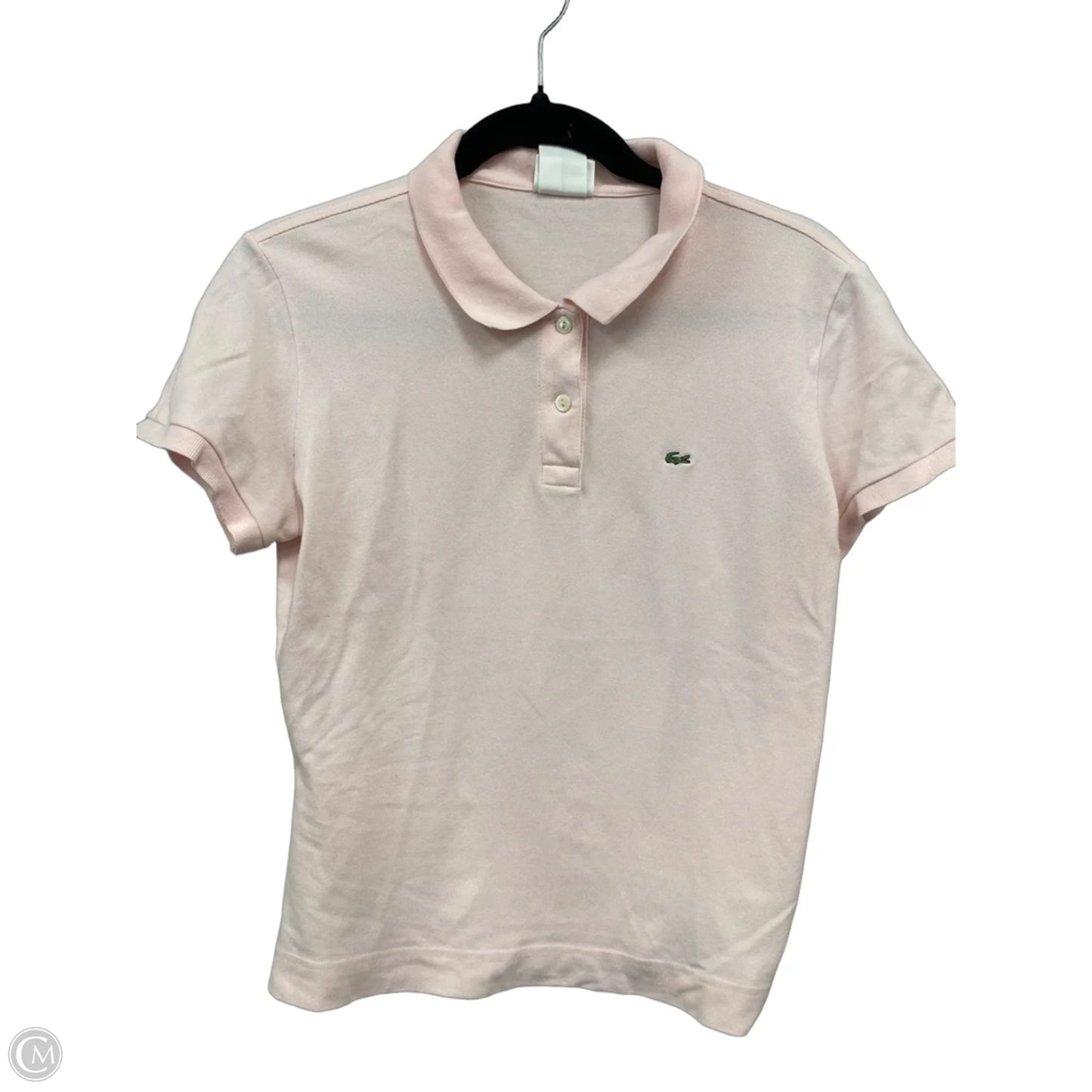 Top Short Sleeve By Lacoste In Pink, Size: M
