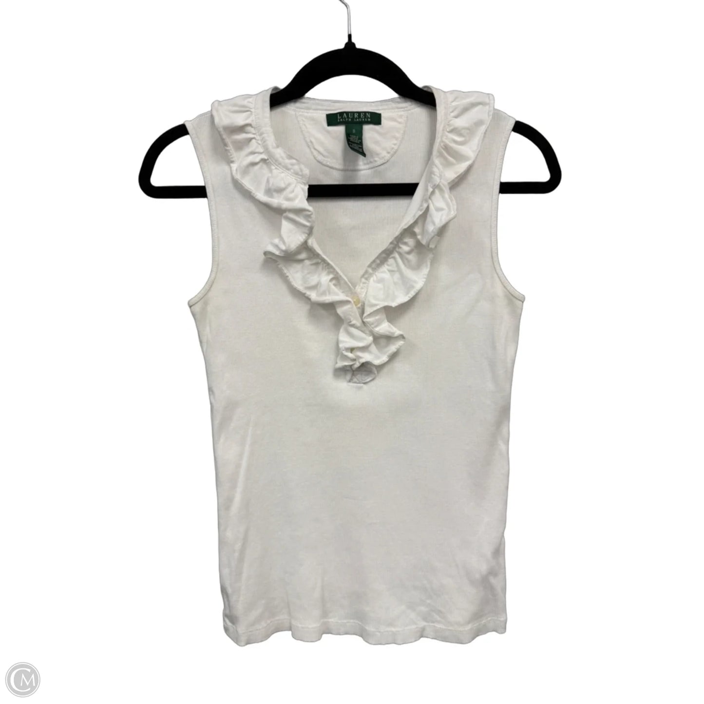 Top Sleeveless By Lauren By Ralph Lauren In White, Size: S