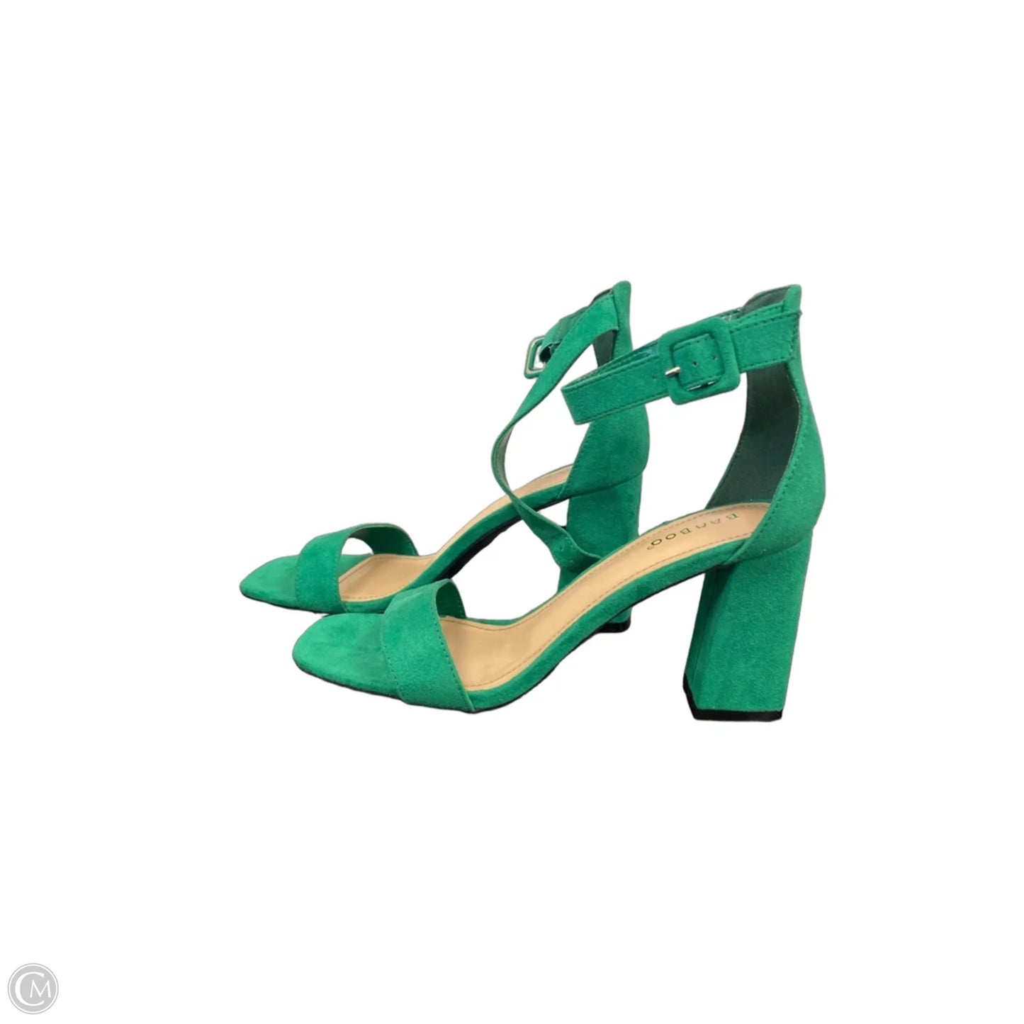Shoes Heels Block By Bamboo In Green, Size: 10