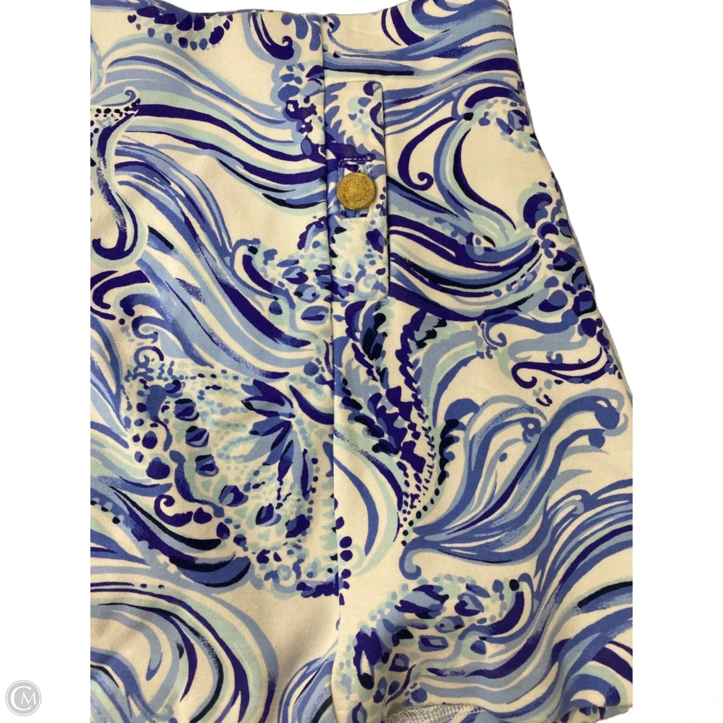 Skort Designer By Lilly Pulitzer In Blue & White, Size: S
