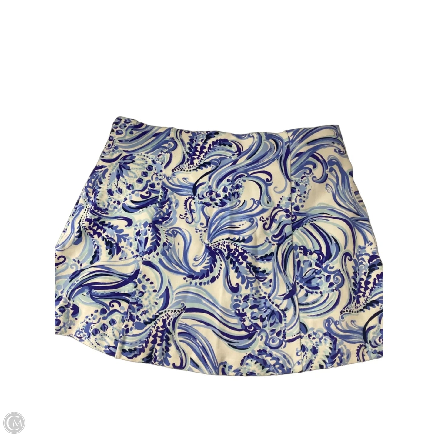 Skort Designer By Lilly Pulitzer In Blue & White, Size: S