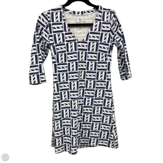 Dress Casual Short By Clothes Mentor In Blue & White, Size: Xs