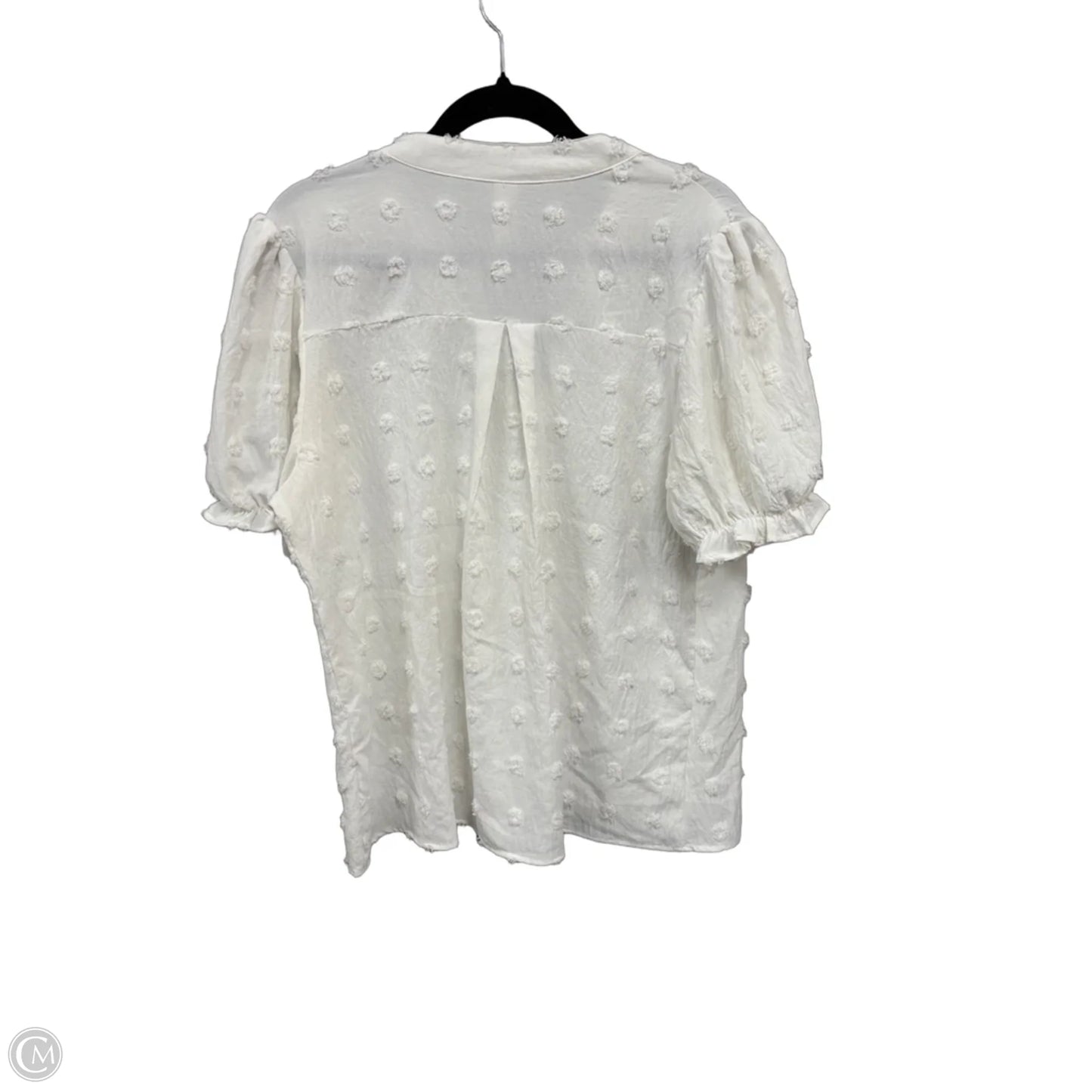 Top Short Sleeve By Clothes Mentor In White, Size: Xl