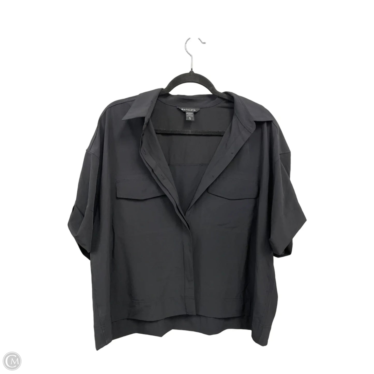 Athletic Top Short Sleeve By Athleta In Black, Size: Xl