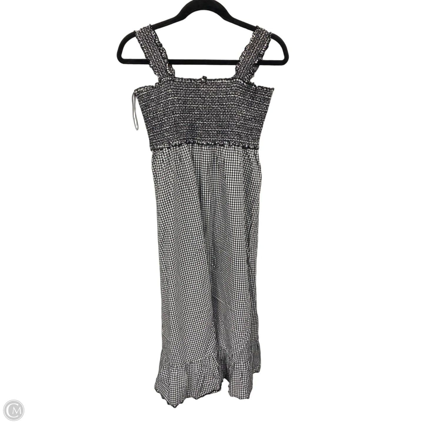 Dress Casual Midi By Clothes Mentor In Black & White, Size: L
