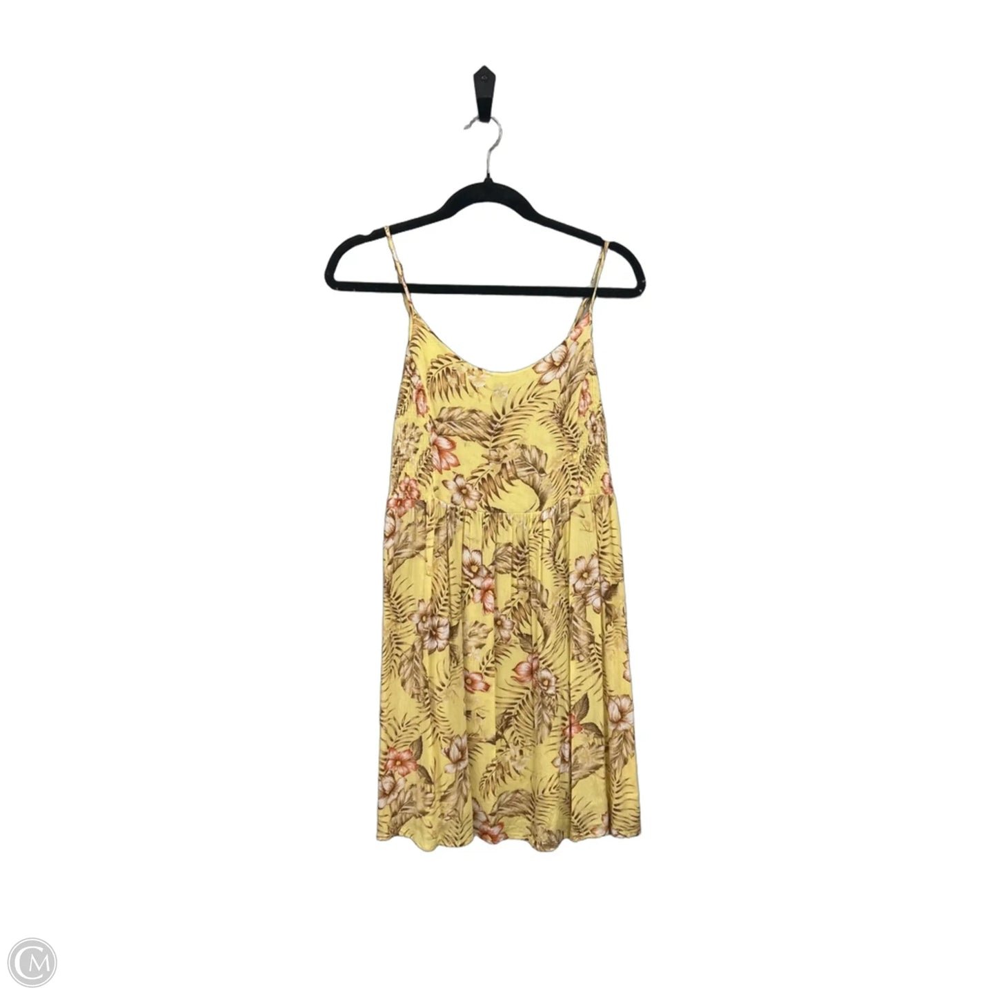 Dress Casual Short By Rip Curl In Brown & Yellow, Size: S