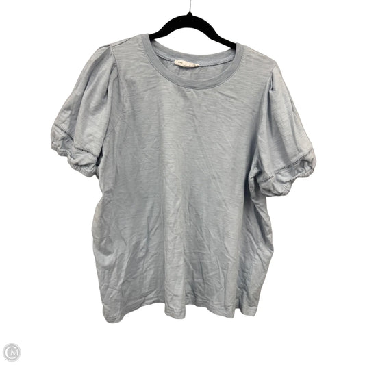 Top Short Sleeve By Jane And Delancey In Blue, Size: 1x