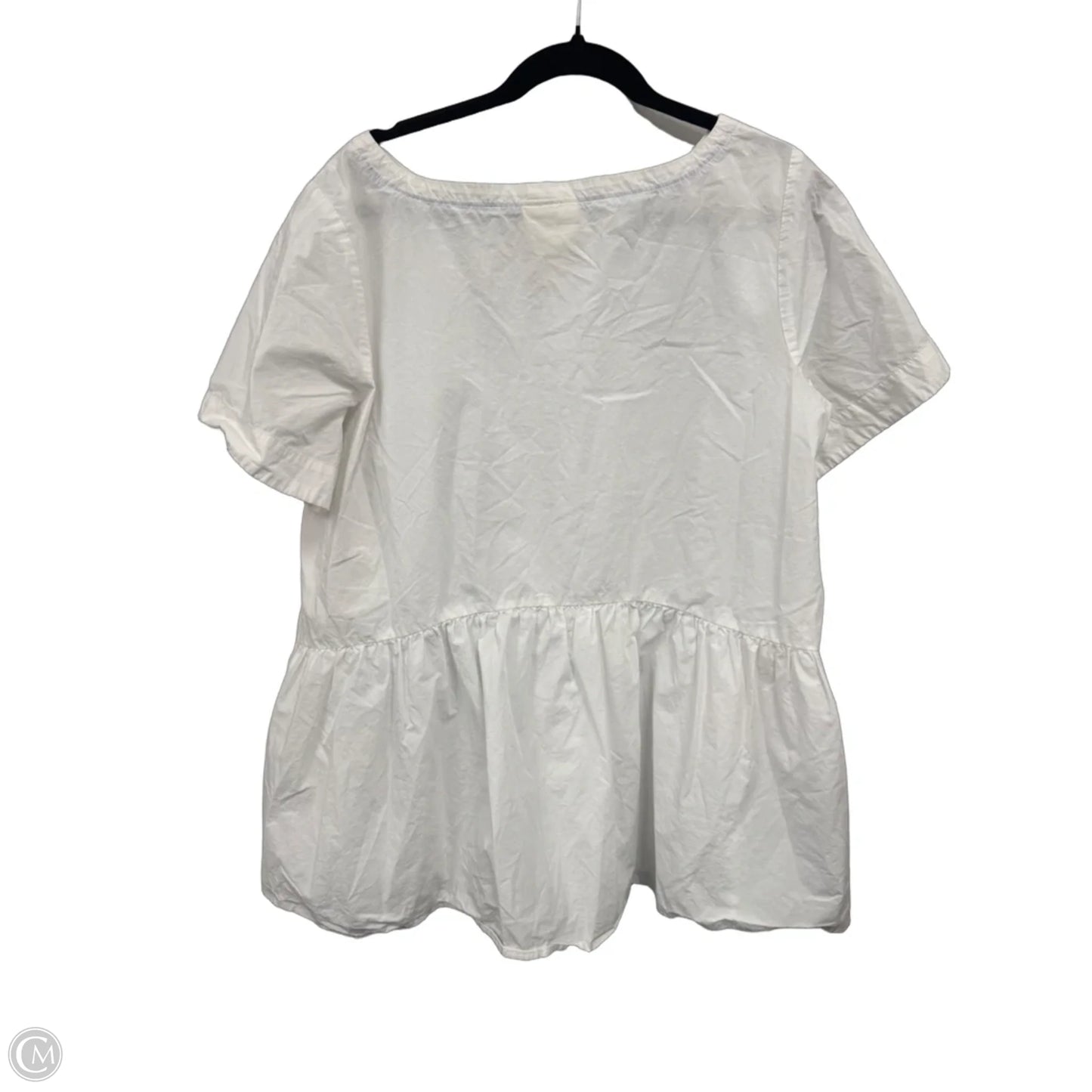 Top Short Sleeve By Maeve In White, Size: Xl