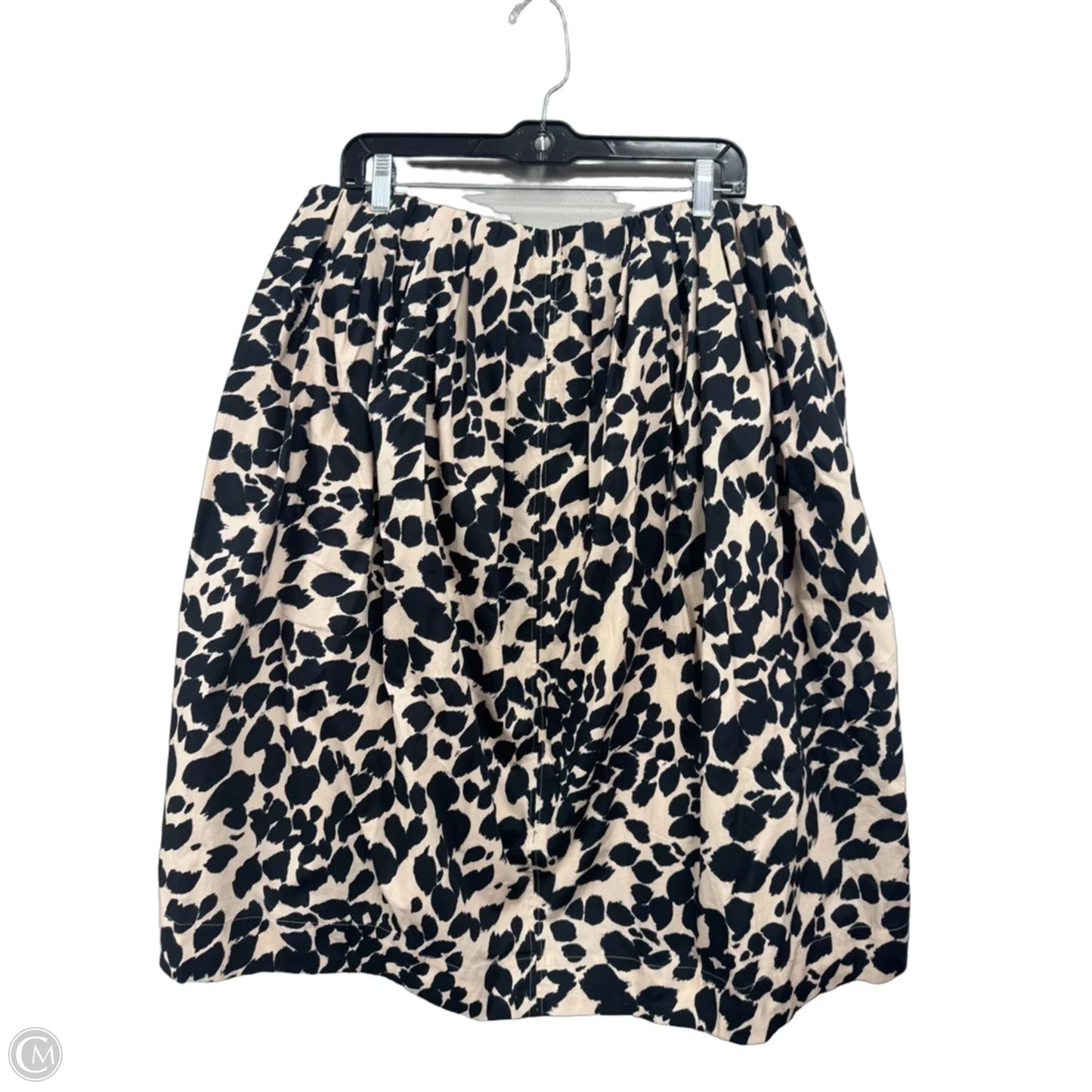 Skirt Midi By Maeve In Black & Cream, Size: Xl