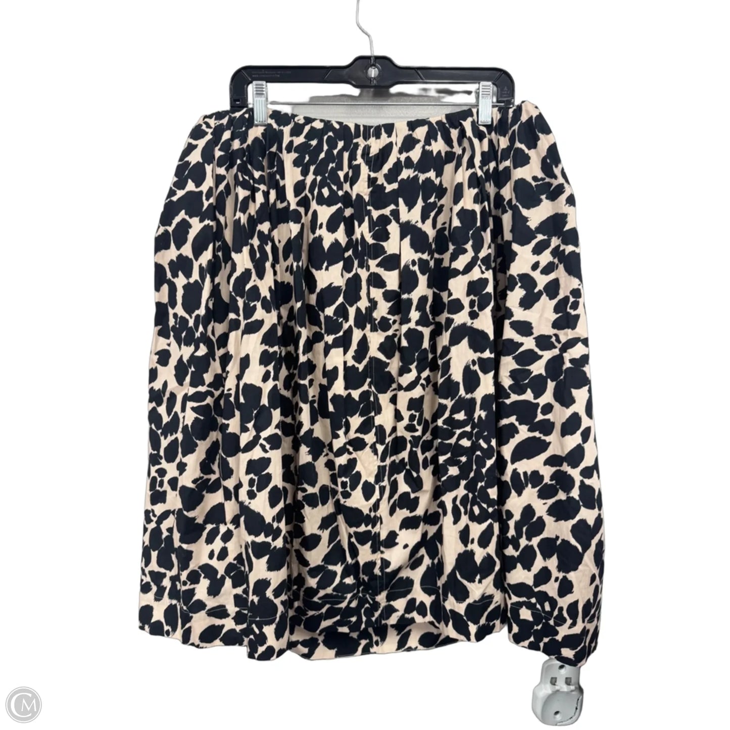 Skirt Midi By Maeve In Black & Cream, Size: Xl