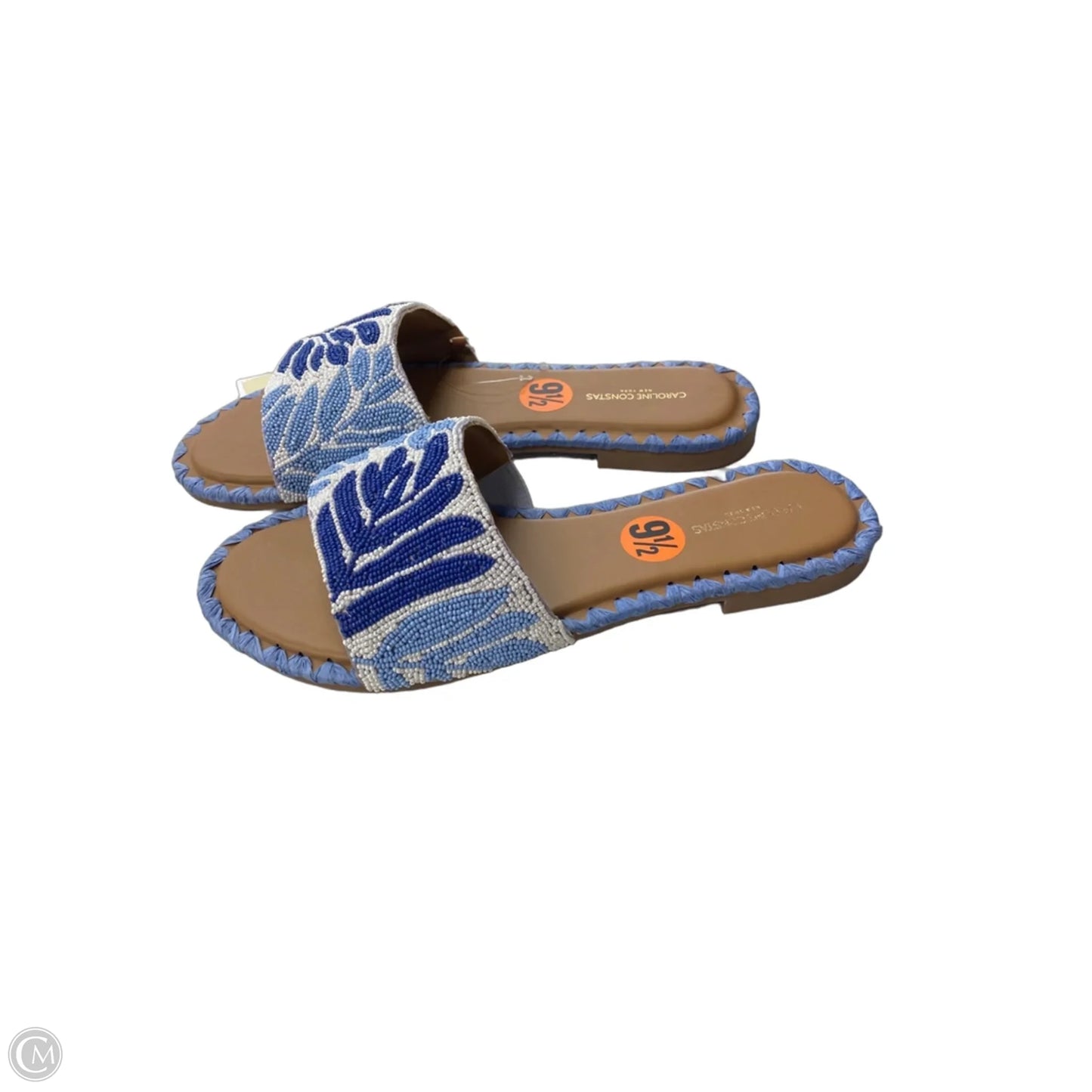 Sandals Flats By Cmc In Blue & White, Size: 9.5