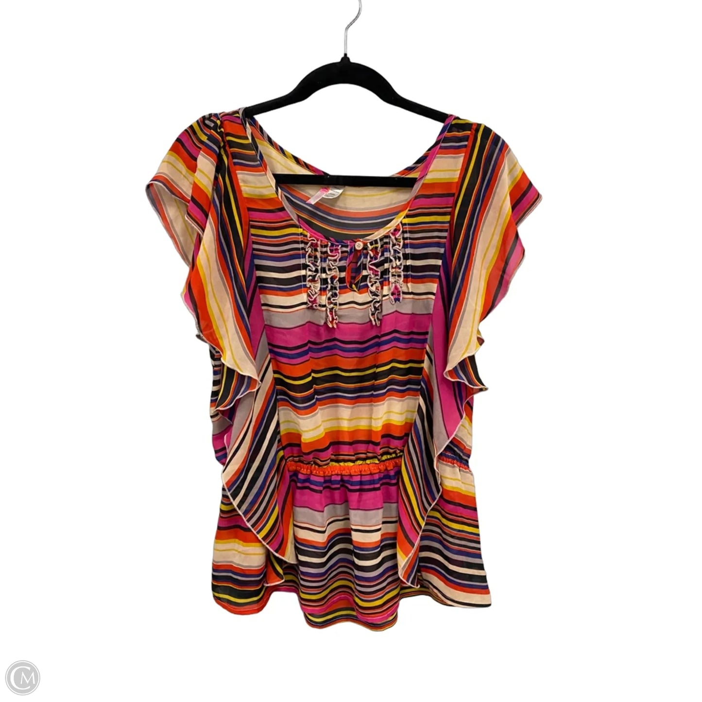 Top Short Sleeve By Clothes Mentor In Pink & Red, Size: Xl
