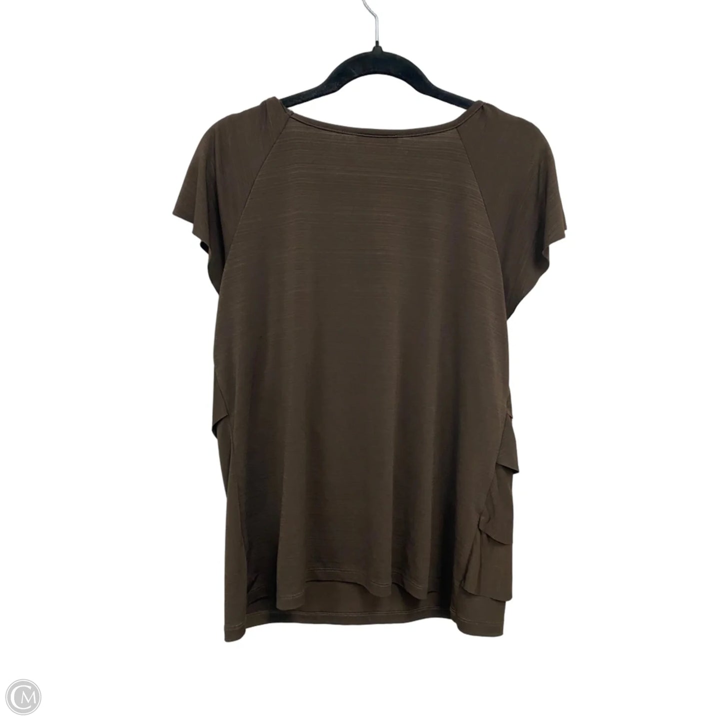Blouse Short Sleeve By Clothes Mentor In Brown, Size: Xl