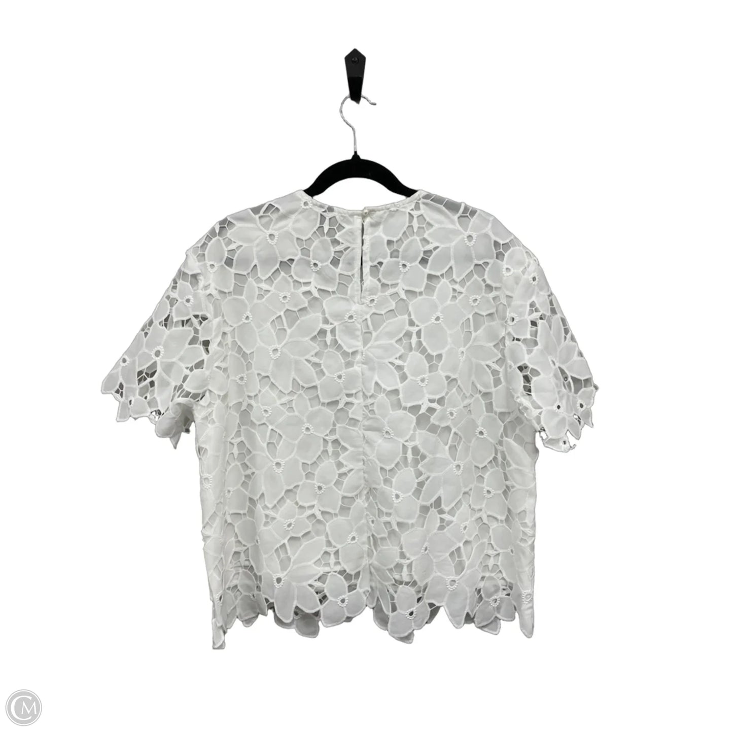 Blouse Short Sleeve By Shein In White, Size: L