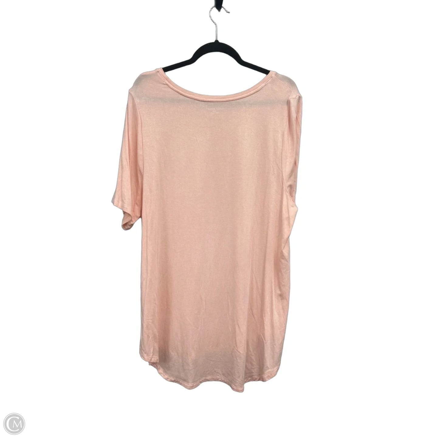 Top Short Sleeve Basic By Lane Bryant In Peach, Size: 18