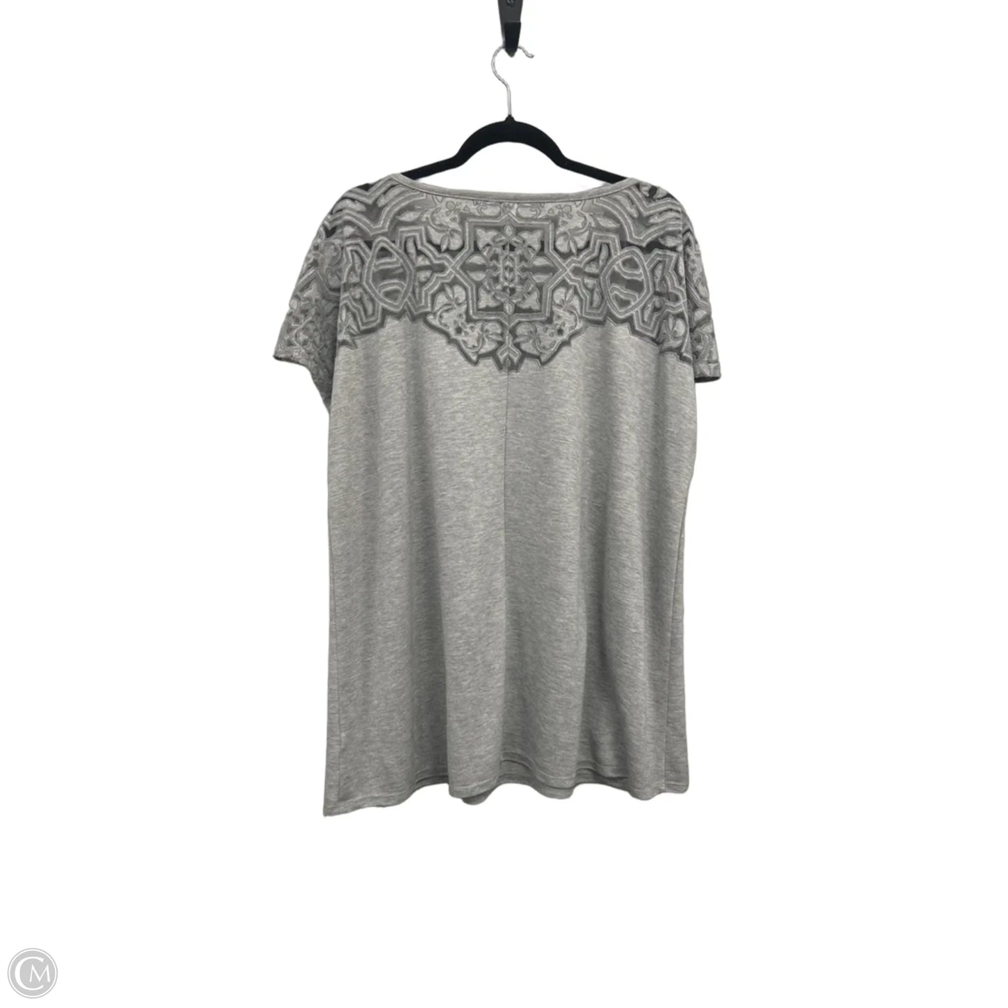 Top Short Sleeve By Ava & Viv In Grey, Size: 2x