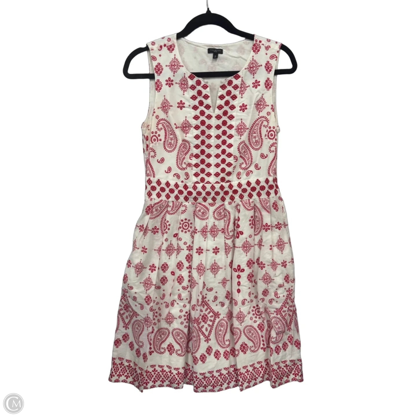 Dress Casual Midi By Talbots In Red & White, Size: 8p