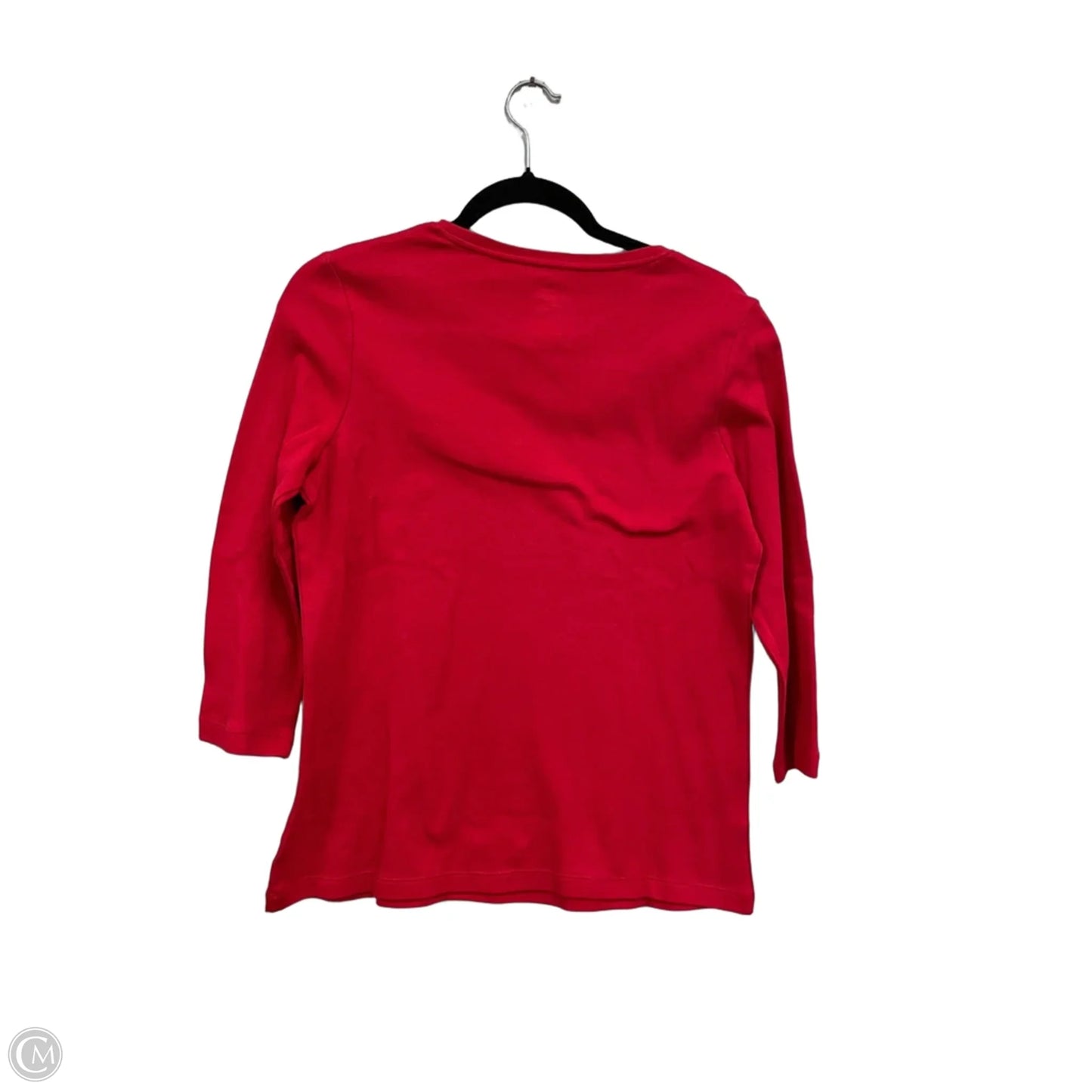 Top 3/4 Sleeve Basic By Kim Rogers In Red, Size: Sp