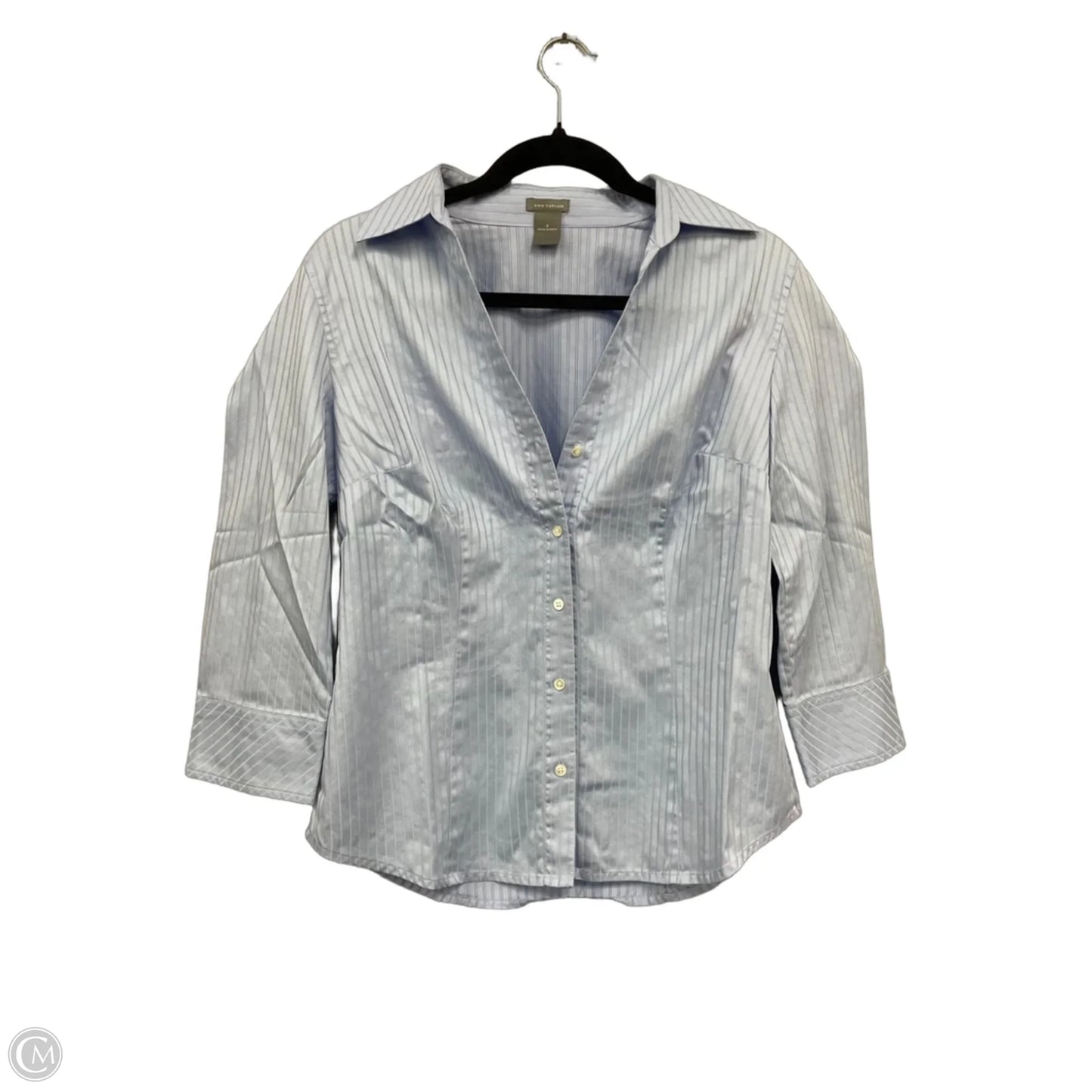 Top 3/4 Sleeve By Ann Taylor In Blue, Size: 8
