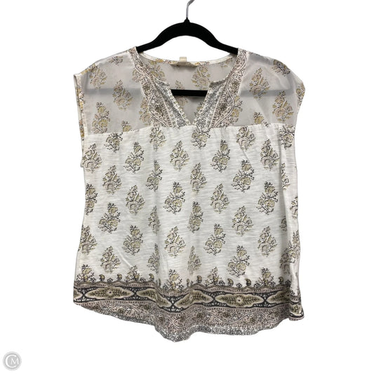 Top Sleeveless By Lucky Brand In Cream & White, Size: S