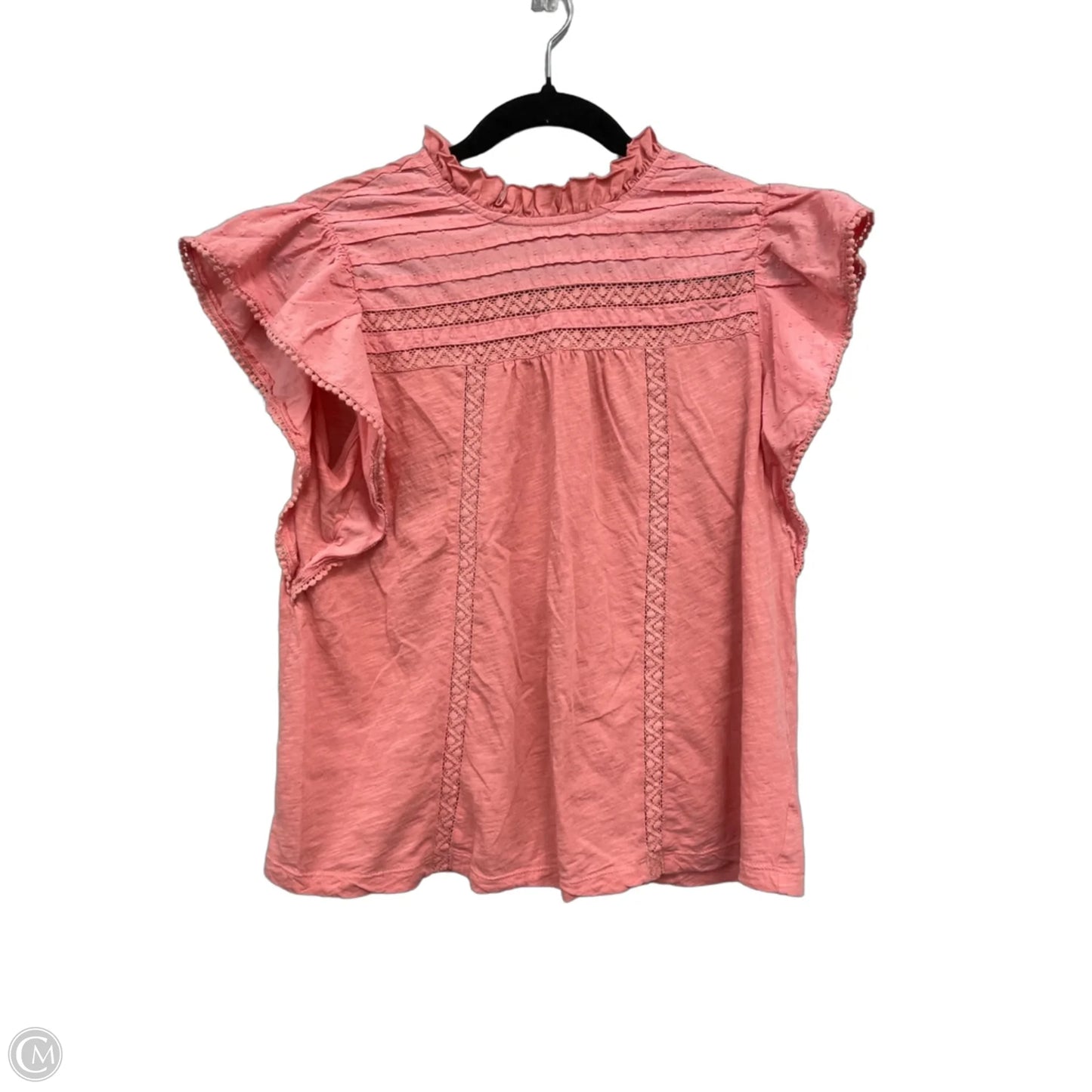 Top Short Sleeve By Caslon In Orange, Size: M