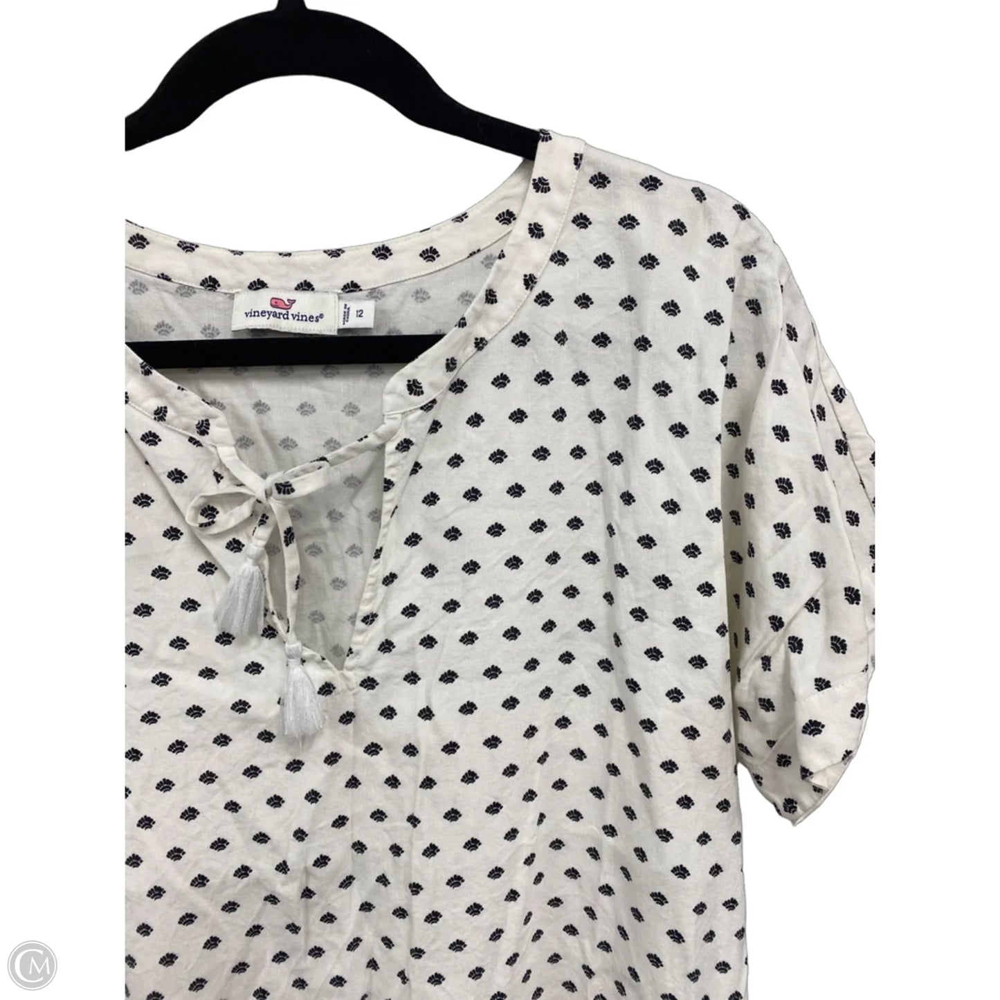 Dress Casual Short By Vineyard Vines In Black & White, Size: 12