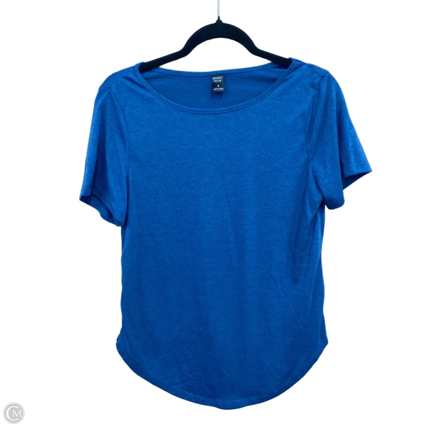 Top Short Sleeve Basic By Emery Rose In Blue, Size: S