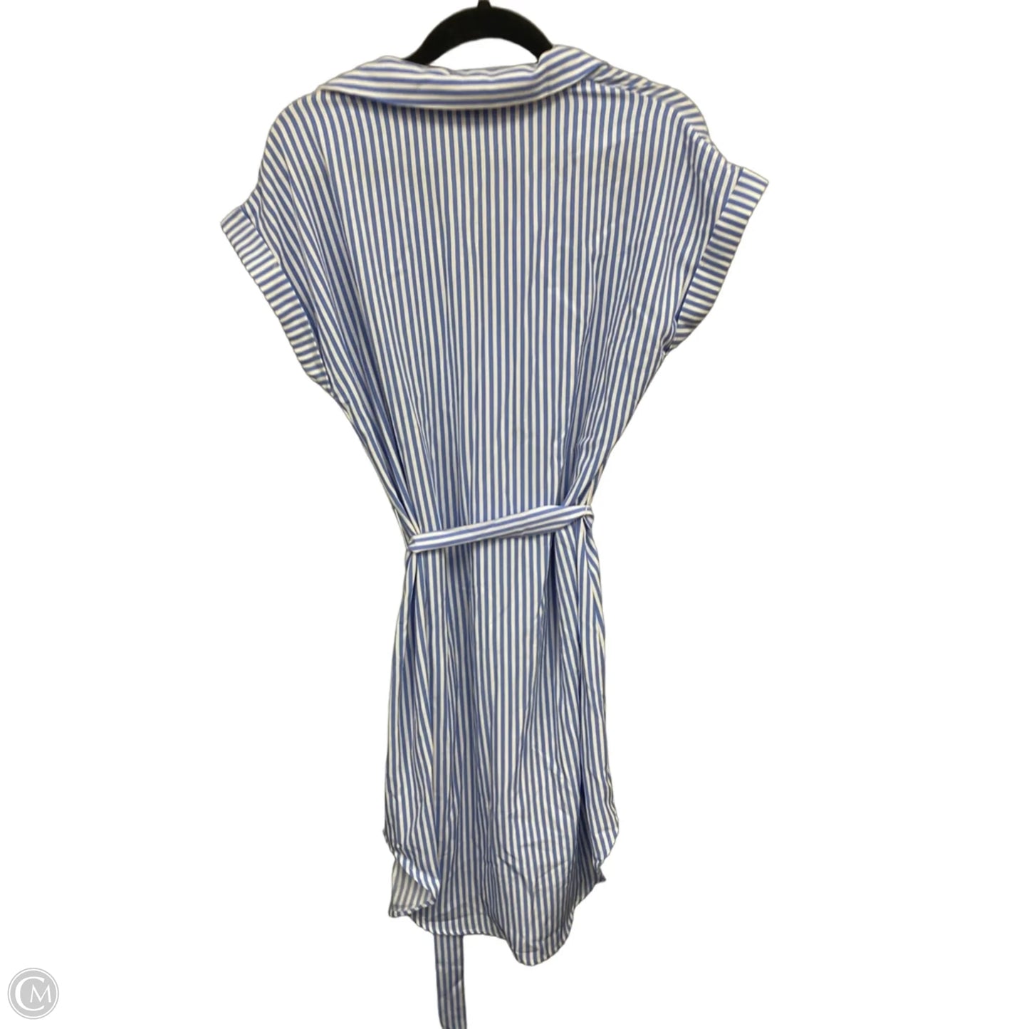 Dress Casual Midi By Emery Rose In Blue & White, Size: M